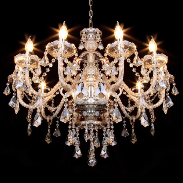 10 arms silver chandelier - DEMENY Wedding Chandeliers