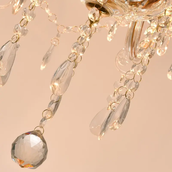 6 arms gold chandelier - DEMENY Wedding Chandeliers